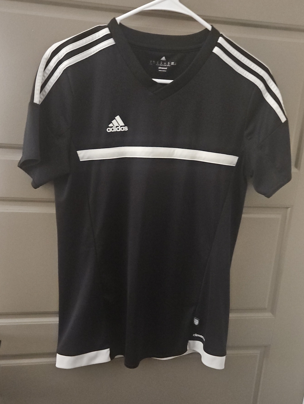 adidas Black Short-Sleeve Climacool Soccer Tee